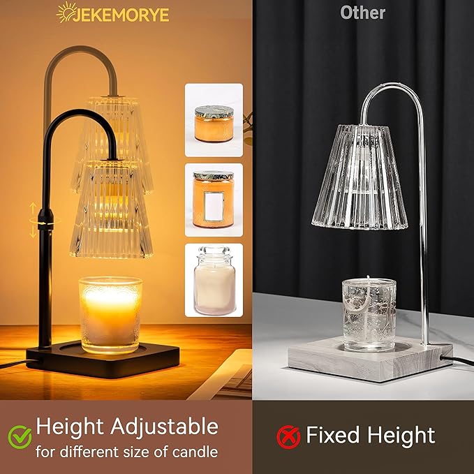 Candle Warmer Lamp with Timer - Electric Melter Candle Lamp Dimmable Candle Heater