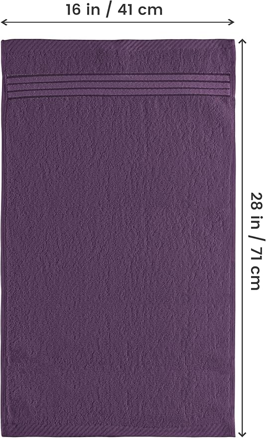 Utopia Towels 6 Piece Premium Hand Towels Set, 16 by 28 inches, 100% Ring Spun Cotton, Lightweight and Highly Absorbent Towels for Bathroom, Travel, Camp, Hotel, and Spa, Plum