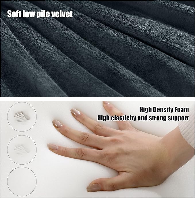 HOMBYS Extra Large Recliner Leg Pillow, Memory Foam Foot Rest Cushion Wave Shape Recliner Footrest Extender, Multi Purpose Back & Lumbar Support Pillow for Recliner, Bed, Sofa Couch,Grey