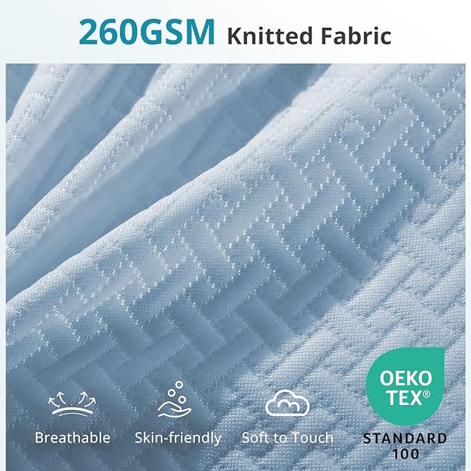 Sasttie Wedge Pillow for Sleep Apnea, 10 Inch Adjustable Bed Wedge Pillow for Back Pain, Acid Reflux Relief, Memory Foam Triangle Pillow Wedge for Sleeping, Post Surgery, Knee Elevation, Light Blue