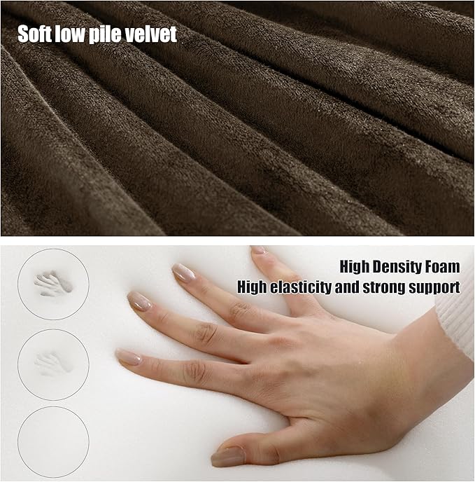 HOMBYS Extra Large Recliner Leg Pillow, Memory Foam Foot Rest Cushion Wave Shape Recliner Footrest Extender, Multi Purpose Back & Lumbar Support Pillow for Recliner, Bed, Sofa Couch, Coffee Color