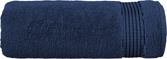 Elegant Comfort Premium Turkish Cotton 1 Piece Jumbo Bath Towel - 35 x 70 inch, Luxurious Hotel Spa Quality 100% Turkish Cotton Large Bath Towel - Highly Absorbent - Soft Bathroom Towel, Navy Blue