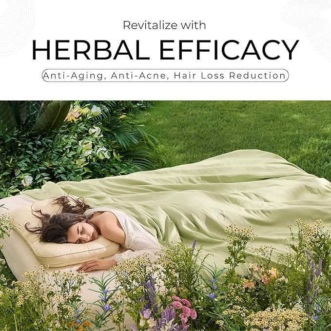 PROMEED Vitality Pillow, Deep Sleep Pillow for Side & Back Sleepers, Queen Size Bed Pillows for Sleeping, Anti-aging Herbal Filling Pillows