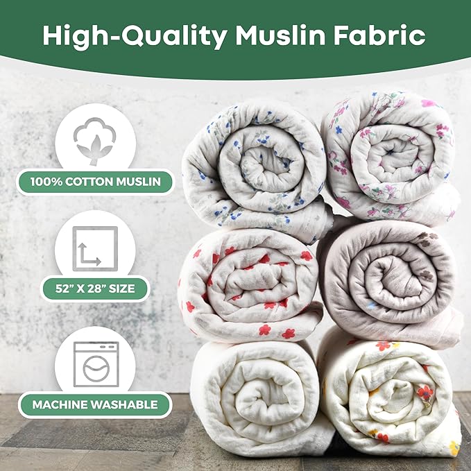 Extra Soft Muslin Fitted Crib Sheets 100% Cotton Baby Crib Sheets for Standard Crib Mattress | 28 X 52 Inches