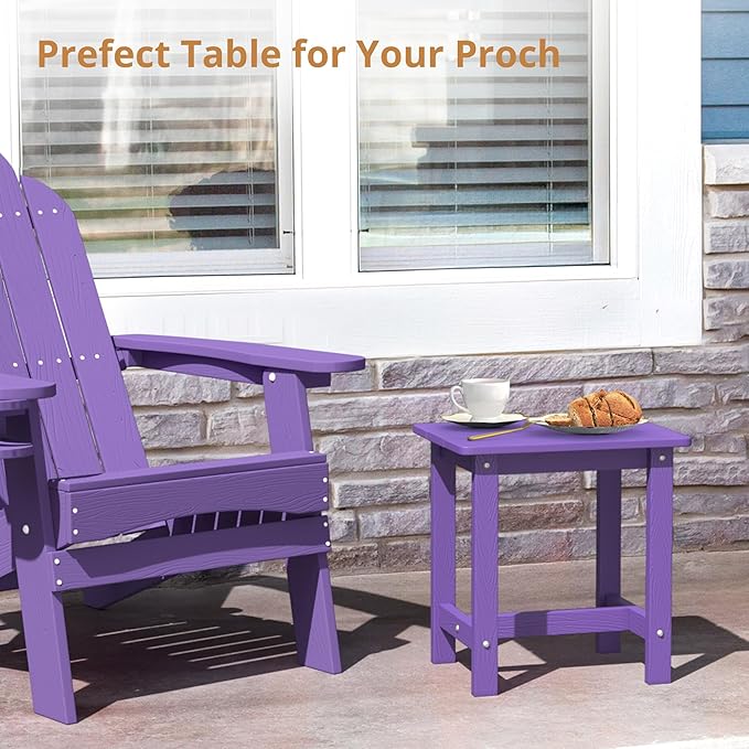 LUE BONA Outdoor Side Table, Purple