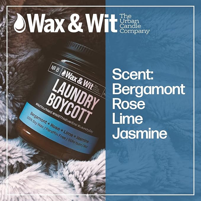 Wax & Wit Funny Soy Candle Gift for Women - Humorous, Aromatherapy Soy Wax Candle, Ideal for Housewarming, Coworker, Birthday – Bergamot, Rose, Lime, Jasmine - 9oz