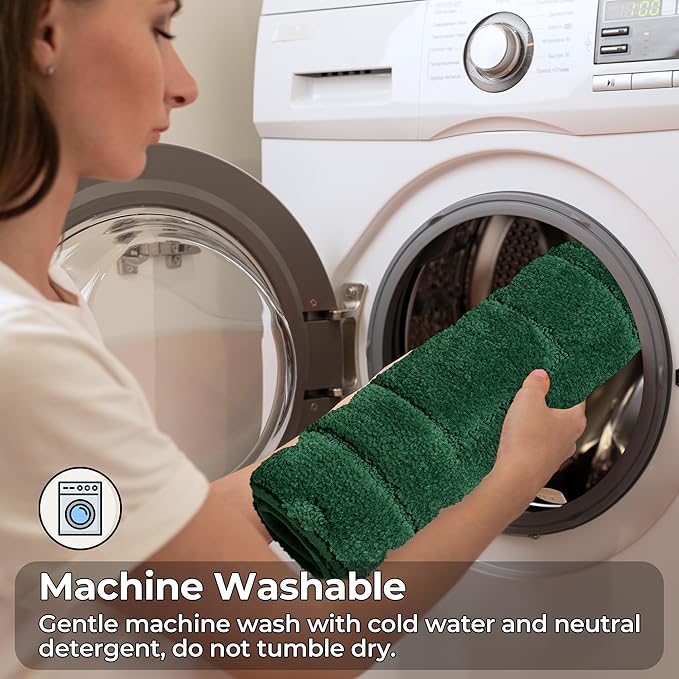 GRANNY SAYS Green Bathroom Rugs Non Slip, 16" x 24", Bath Rugs for Bathroom, Small Bath Rug Washable，Absorbent Bath Mats for Shower Room Floor, Microfiber Mat for Tub, Absorbent Shower Rugs