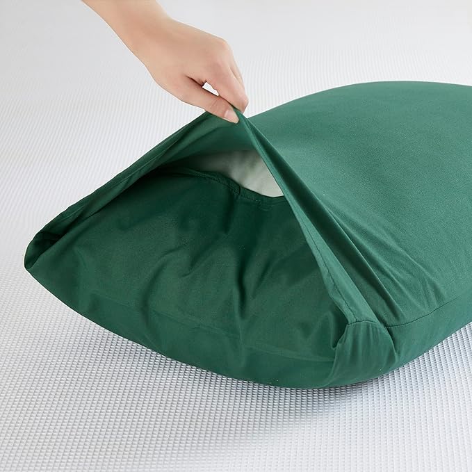 Small Pillow Cases 14x20 Microfiber Dark Green Pillow Cases Soft Comfortable Not Shrink Toddler Pillow Cases Set of 2 Baby Pillow Case Envelope Style