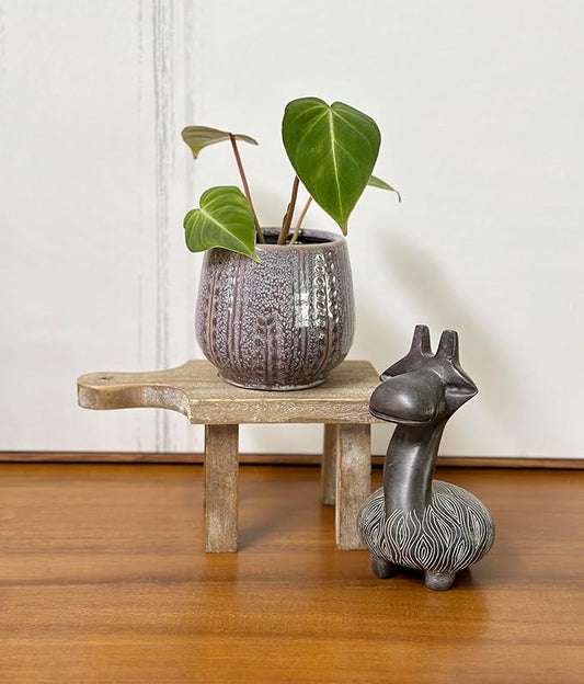 Admired by Nature 4.5" Ceramic Flower Planter, Ceramic Pot Planter, Indoor Ceramic Bowl, Houseplant Ceramic Pot, Decorative Planter for Indoor Plant Succulent Plant Home Décor, Lightweight, Lavender