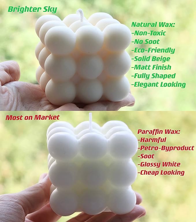 Knot Candles - Set of 2, Premium Soy and Palm Wax, Shaped, Trendy Room Decor, French Vanilla, Green+Yellow
