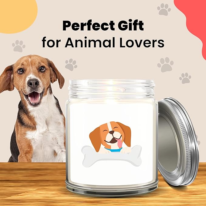 1OAK Lavender Scented Candles - Dog Mom Gifts for Women - Dog Candle - Made in USA (Beagle)