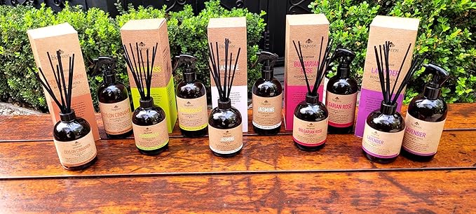 | Reed Diffuser | Jasmine | Botanical Soul | Bathroom Decor | Air freshener | 8.45 Ounce |