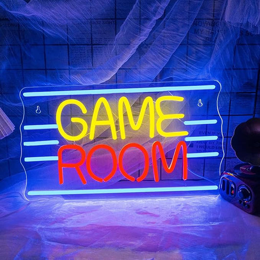 LUCUNSTAR Game Room Neon Sign, Wall Decor Light With Dimmable Switches for Gaming, Play Room