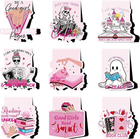 Spicy Fairytale Magnetic Bookmark - 9 Pcs Romance Book Marks Magnets Funny Skeleton Ghost Girls Magnetic Bookmarks Page Clip Gifts for Bookish Book Lovers Students Teacher School Reading