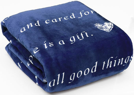 WOLF CREEK BLANKET - Single Layer Fleece Light and Love Compassion Blanket- Positivity Courage and Affirmations Get Well Gift, Plush Healing Thoughts Love Hope & Comfort