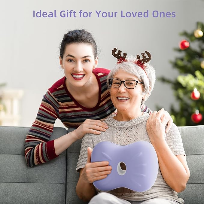 Knee Pillow for Side Sleepers - Memory Foam Knee Pillow with Cooling Cover, Leg Pillow for Side Sleeping - Leg Positioner Pillows for Sciatica Hip Pain & Spine Alignment (Soft Purple)