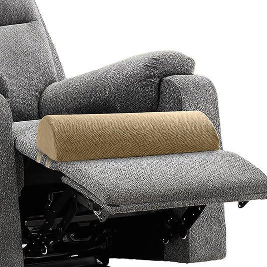 Recliner Leg Pillow Memory Foam Non-Slip Long Bolster Pillow for Legs, Knees, Lower Back and Head, Lumbar Support Pillow 23.6x8x4 Inch Camel