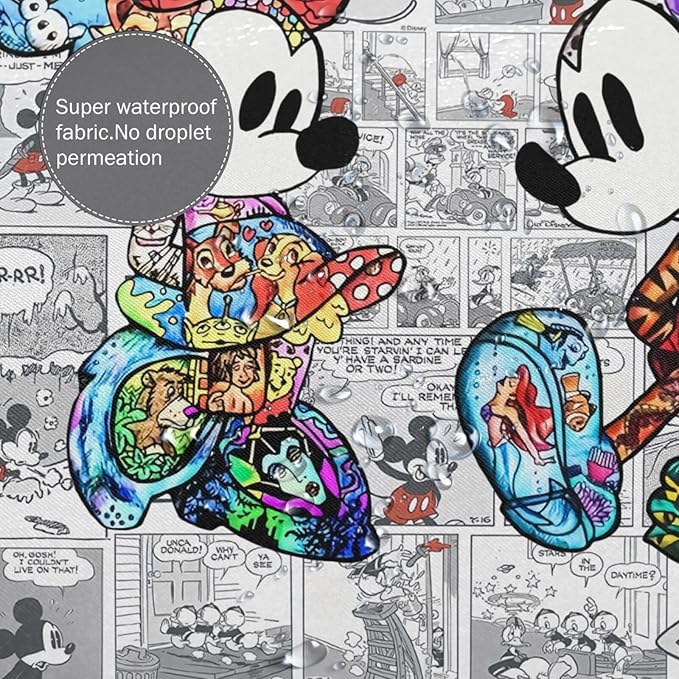 Cartoon Shower Curtain Bath Curtains Anime Theme Bathroom with Hooks 72X72 Inches (style3)