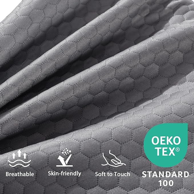 Sasttie Wedge Pillow for Sleep Apnea, 12 Inch Bed Wedge Pillow for Back Pain Relief, Adjustable Memory Foam Pillow Wedges for Sleeping Acid Reflux, Shoulder Pain Relief and Snoring, Dark Grey