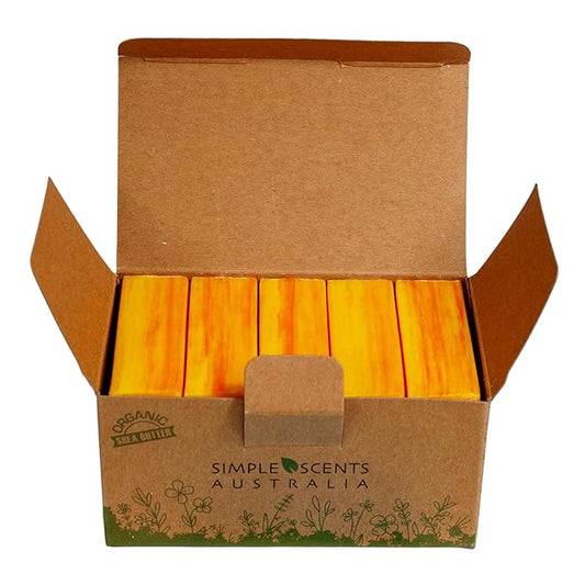 Peach Scented Natural Soap Bars (5 Bars), 3.5oz Moisturizing French Triple Milled Soap Bars Enriched with Shea Butter - Pure Plant Oil Bath & Body