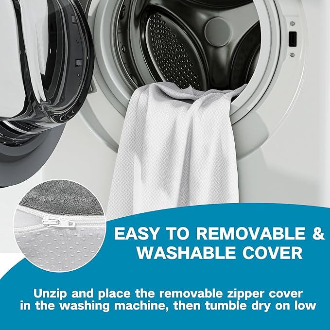 Orthopedic Bed Wedge Pillow Set, 4Pcs Wedge Pillow for Sleeping, Adjustable Incline Elevated Memory Foam Wedge Pillow for Post Surgery, Snoring, Back, Leg Pain, Acid Reflux Relief