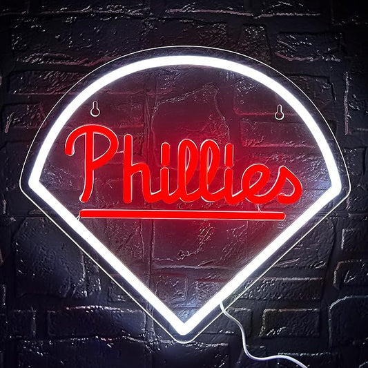 Neon Sign for Wall Decor Baseball Neon Light for Club Baseball Sports Team Sign Neon Sign for Man Cave Bedroom Garage Sports Fans Gifts Room Decor Size13.3 * 12.2In(ZYLD126)