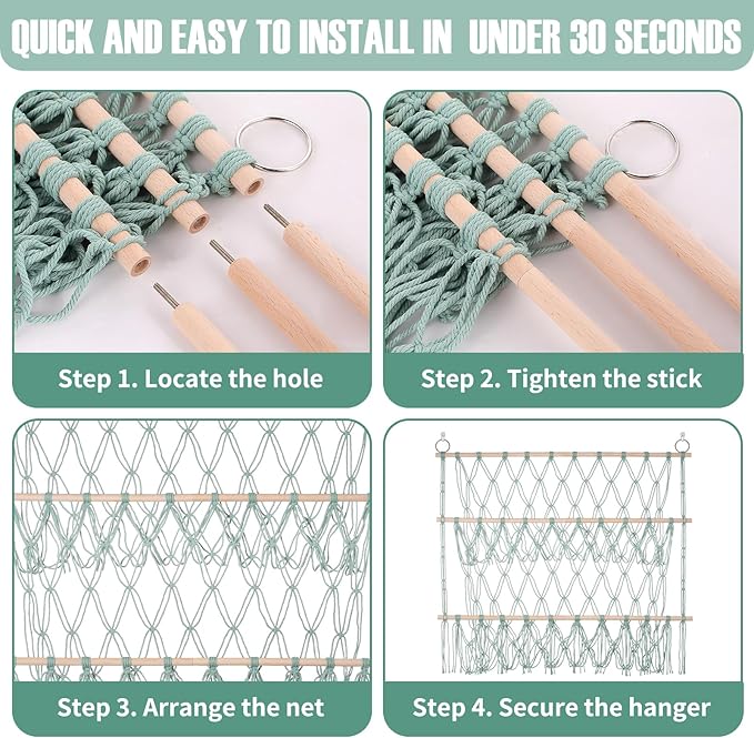 Stuffed Animal Net or Hammock Large Corner Storage for Plushies Stuffed Animals Zoo Wall Hanging Organizer Holder for Toy Hammock, Space-Saving Kids Nursery Decor (Green)