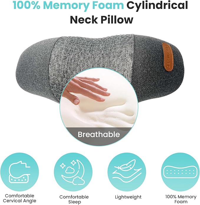 Cervical Support Memory Foam Heat Therapy & Massage Pillow/Cervical Neck Pillow/Pillow for Neck Pain Relief/Neck Stretcher/Pillows for Neck and Shoulder Pain/Posture Corrector