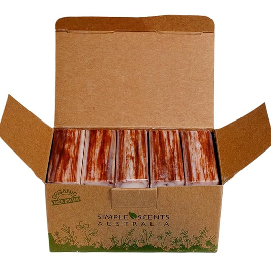 Patchouli Scented Natural Soap Bars (5 Bars), 3.5oz Moisturizing French Triple Milled Soap Bars Enriched with Shea Butter - Pure Plant Oil Bath & Body