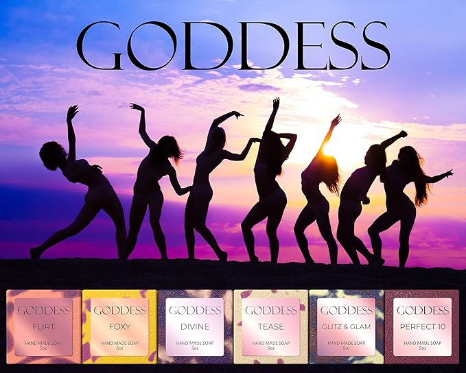 NATURAL AMERICAN Womens Bar Soap – Perfume Scents, 100% All Natural Soap for Women, Essential Oils, Organic Shea Butter – (6pk) Handmade Soaps for Women – GODDESS Women Soap, 5 oz Bar Soap for Women