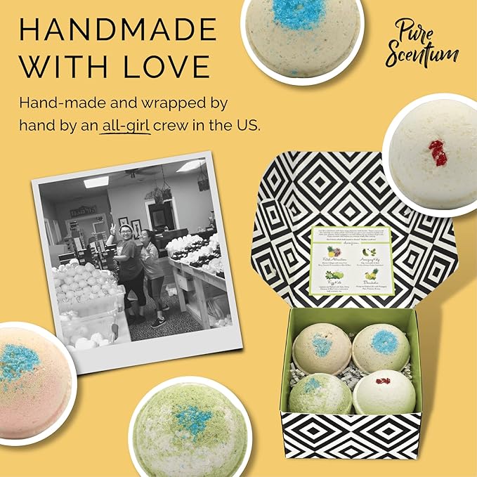 Bombceutical - Bath Bombs for Women - Soothes Acne, Dermatitis, and Eczema - Relaxing Bath Bomb Gift Set for Women with Kale, Kelp, Collagen, and Probiotic to Nourish the Skin
