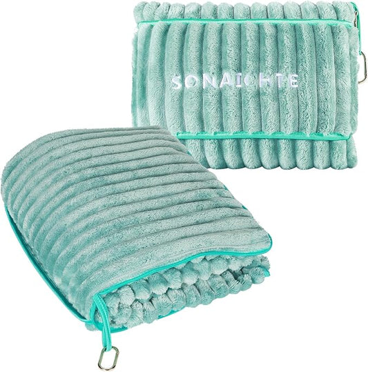 Travel Blanket Travel Blanket Airplane Compact with Bag 2 in 1 Travel Pillow and Blanket Set Travel Pillow and Blanket Car Road Trip Camping Essentials (Mint Green)