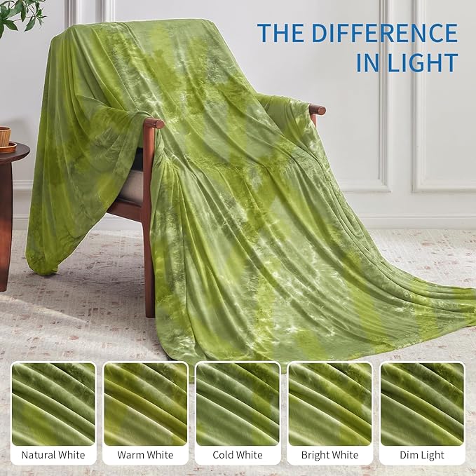 Guohaoi Cooling Blanket (90"x108"King Size) for HotSleepers,Decortive Tie Dye,Absorbs Heat to Keep Body Cool for Night Sweats,Arc-Chill Q-Max >0.5 Cool Fiber,Keep Cool,Hypo-Allergenic,All-Season.