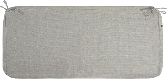 Patio Bench Cushion Covers for Outdoor Furniture with Ties, Water Resistant Loveseat/Settee Cushion Slipcover 48x18x3 Inch for Swing Porch Garden (Replacement Cover Only)-Warm Grey
