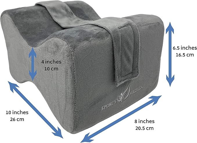 Doctor Developed Knee Pillow for Side Sleepers - Memory Foam Leg Side Sleeper Pillow, Sciatica Pain & Back Pain Relief - Leg Pillow with Strap to Support Spine Alignment - Orthopedic Hip Pillow