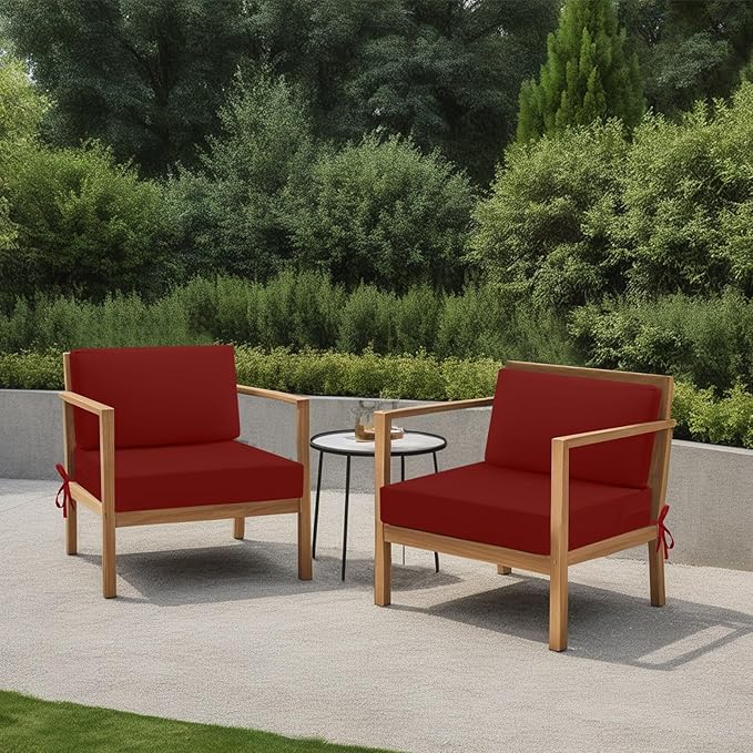 idee-home Outdoor Cushions for Patio Furniture, Outdoor Seat Cushion, Waterproof Hampton Bay Deep Seat Replacement Couch Chair Cushions for Garden Lawn Backyard Deck, 28.5 x 28.5