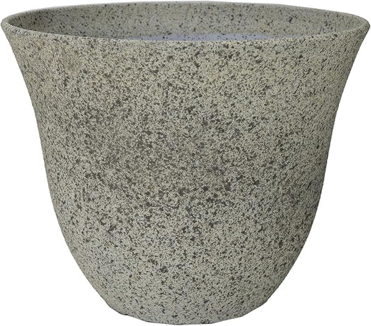 Classic Home and Garden Honeysuckle Resin Planters - Lightweight Indoor & Outdoor Plant Pots - UV-Resistant Plastic Flower Pots - Pot Planters for Flowers & Herbs (13" Stone)