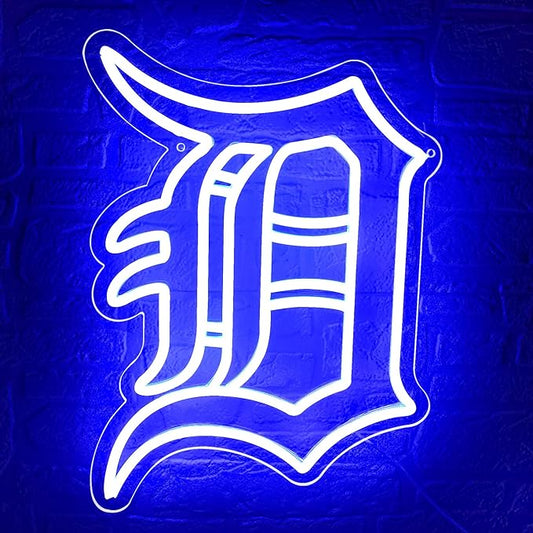 Tiger Neon Sign for Wall Decor Tiger Led Neon Light for Man Cave Baseball Team Led Sign for Sport Club Bedroom Garage Birthday Party Baseball Room USB Powered Size 16.1 * 11.8In(ZYLD133)