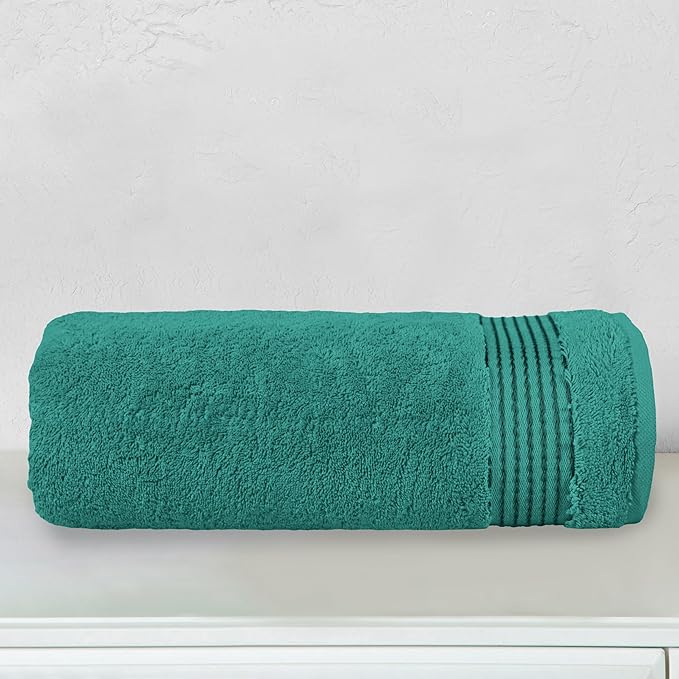 Elegant Comfort Premium Turkish Cotton 1 Piece Jumbo Bath Towel - 35 x 70 inch, Luxurious Hotel Spa Quality 100% Turkish Cotton Large Bath Towel - Highly Absorbent - Soft Bathroom Towel, Turquoise