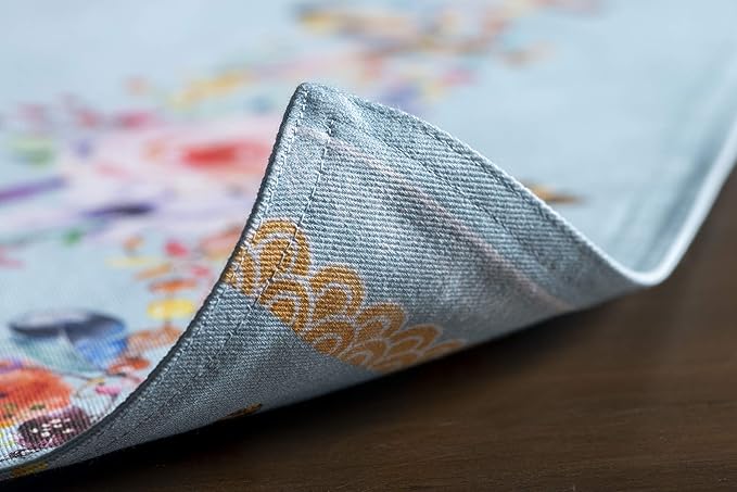 Maison d' Hermine Placemats Set of 4 100% Cotton Washable Cloth Place Mats, Reusable Table Mats for Kitchen Dining Decoration, Party, Wedding, Restaurant Spring/Summer (Ibiza, 13" x 19")