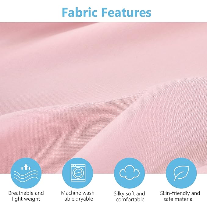 TILLYOU Baby Crib Sheets for Boys Girls, Fitted Crib Sheet 2 Pack for Standard Crib and Toddler Mattresses, Super Soft Toddler Bed Sheets, 28"x52"x8",Rosewater&Mint Macarons