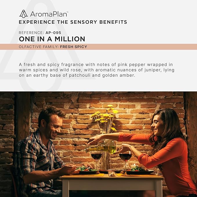 Aromaplan Hotel Scents, One in a Million 5 Fl Oz (148ml)- Home Luxury Aroma & Hotel Diffuser Oil-Hotel Diffuser Oil for Aromatherapy- USA Made, Bigger Bottle, Bolder Aroma & Longer Lasting