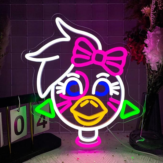 Anime Cartoon Butterfly Bunny Neon Signs for Wall Decor, Gaming Room Decor, USB Dimmable Anime Game Neon Light for Man Cave Kids Room Bedroom Bar Birthday Fan Gifts