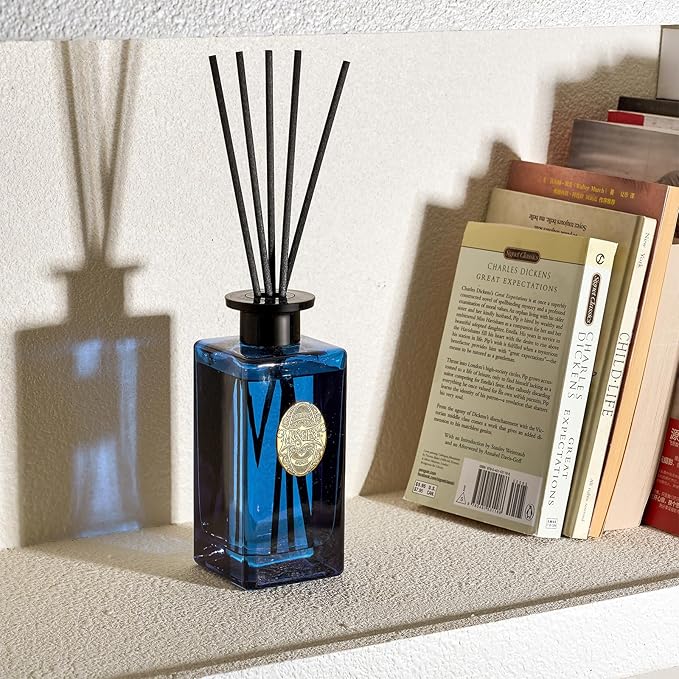 M&SENSE 10.14 oz Large Reed Diffuser | Midsummer Evening Scent Oil Diffuser with Sticks |Long Lasting Non-Toxic Essential Oil |Reed Diffuser for Bathroom Shelf Decor