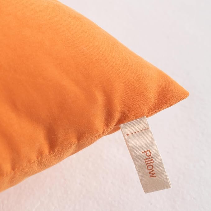 NTBAY Toddler Pillows, Down Alternative 13"x18" Pillows, Machine Washable - Soft and Breathable Travel Small Pillows for Sleeping, Ideal for Daycare, Crib, Cot, Orange