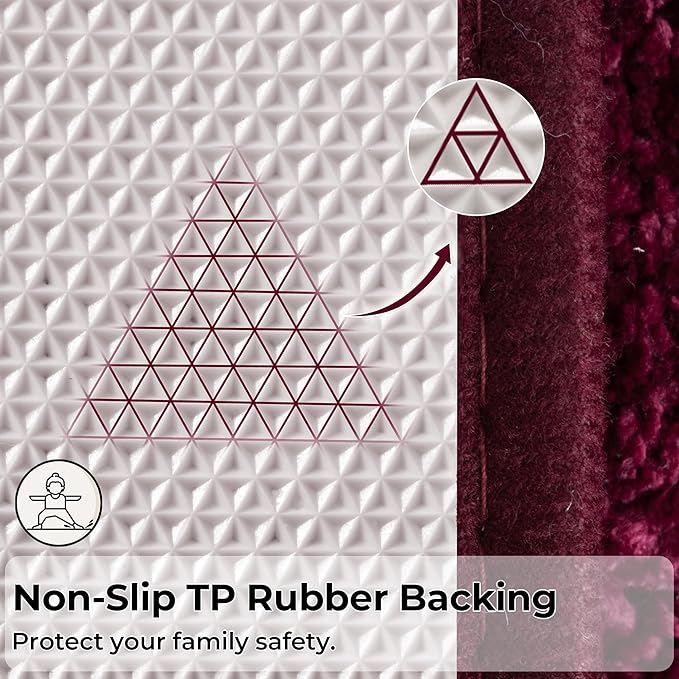 GRANNY SAYS Bathroom Rugs Non Slip, 16" x 24", Bath Rugs for Bathroom Washable, Bath Mats for Floor, Microfiber Bath Mat for Tub, Absorbent Bath Rugs for Shower Room, Strawberry Red