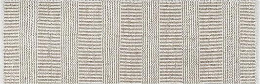 Bedding Craft Jute Cotton Stripe Area Rug Runner for Living Room 24x72 Inch - Natural Ivory - Machine Washable 2x6 Feet Rugs - 70% Jute and 30% Cotton