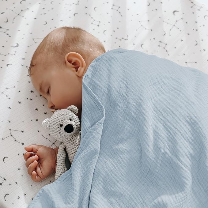 GLLQUEN BABY Muslin Swaddle Blankets for Boys and Girls, 3-Pack Baby Blankets for Girl Boy, Newborn Receiving Blanket, Baby Swaddle Blanket Unisex, Baby Essentials, Registry & Gift