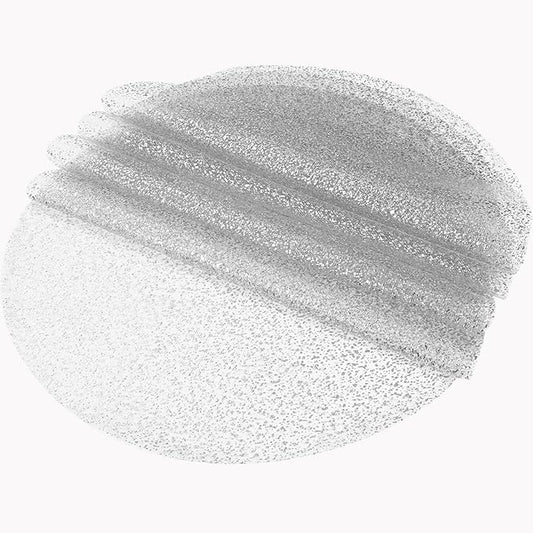 100 Piece Silver Placemats 13 Inch Disposable Silver Foil Place Mats Round Mesh Pressed Paper Placemat for Elegant Wedding, Birthday Party, Church Banquet, Dinners, and Dining Room Table Decor