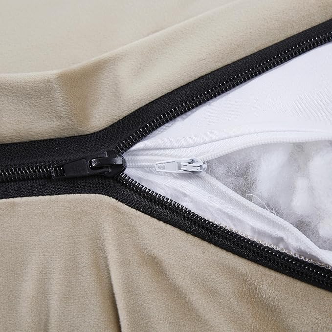 Headboard Pillow King - Bed Wedge Pillow for Headboard - Large & Versatile Triangle Cushion Reading Support Pillow, King - 76", Beige/Cream